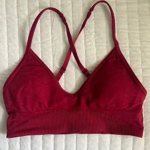 Red lululemon cross strap sportsbra